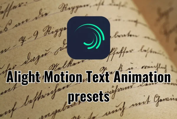 text animation alight motion